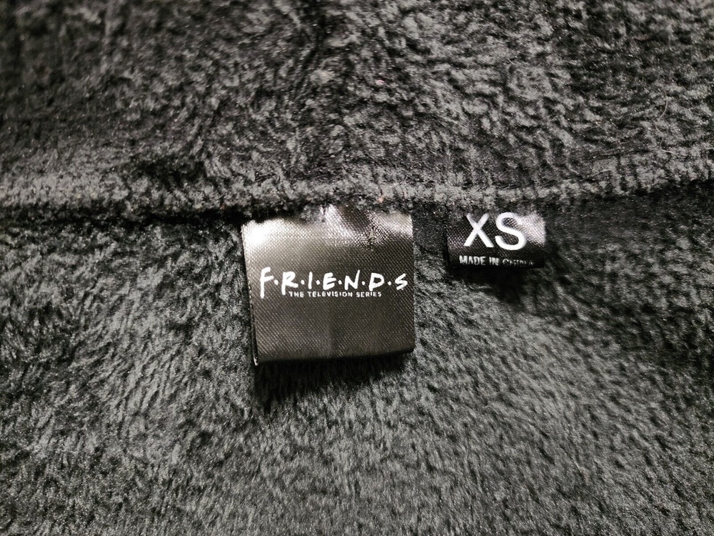 Friends TV Show Womens Sleepwear Fleece Hoodie Sweatshirt Black Pullover Size XS - Picture 6 of 9